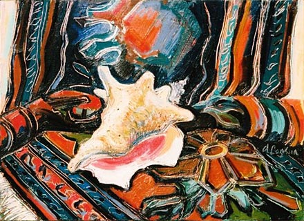 Conch on Oriental Rug